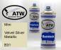 Preview: Mini, Velvet Silver Metallic, B31: 400ml Sprühdose + 400ml Klarlack - Set, von ATW Autoteile West.